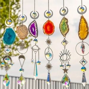 Crystal Sun Catchers - Silver Tone